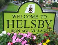 Helsby (in Cheshire) town sign